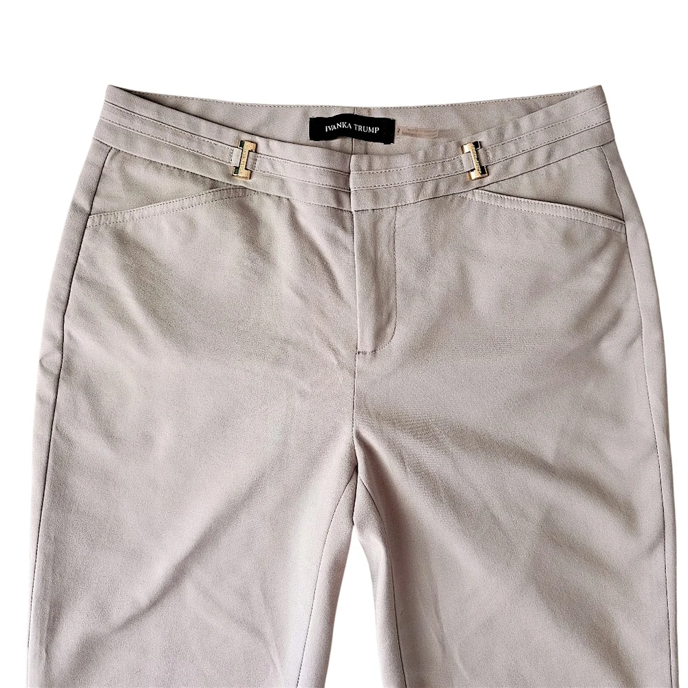 Ivanka Trump Gray Slim Ankle Pants - Size 2 - Picture 2 of 13